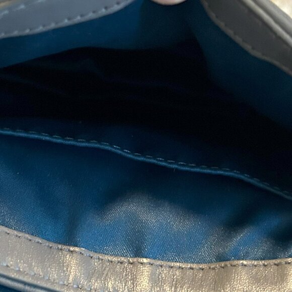 Coach medium grey leather shoulder bag with graphite chain strap - Picture 5 of 5